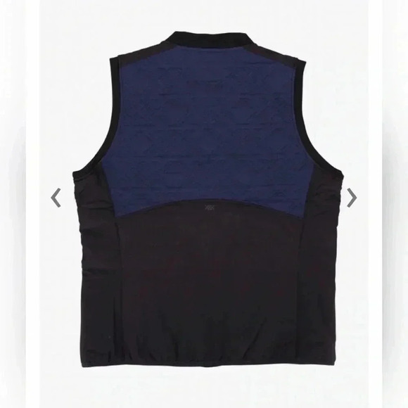RHONE APPAREL Midtown Black & Navy Zip Front Vest - Picture 6 of 7